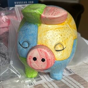 Colorful Handmade Patchwork Piggy Bank